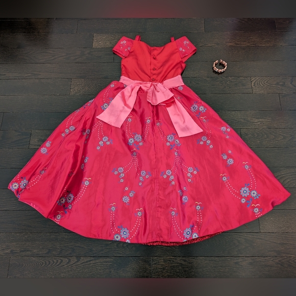sz:5/6 Elena of Avalor girls Disney Princess dress/costume & bangle/bracelet - Picture 3 of 13